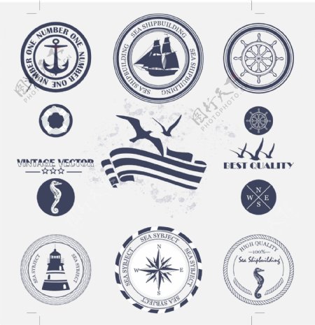 圆形航海徽章图片