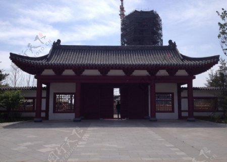 寺庙大门图片