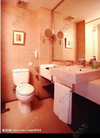酒店客房洗手间图片