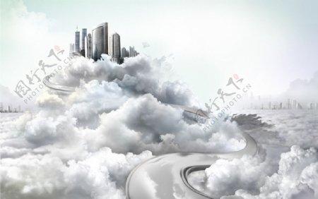 云雾都市大厦图片