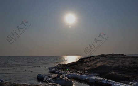 北戴河的夕阳图片