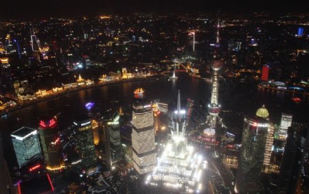 上海环球中心上俯视图片