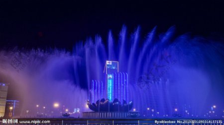 泉城的喷泉图片