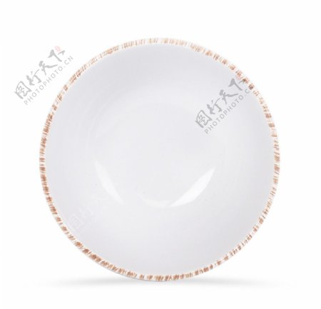 白色陶瓷碗俯视图分层图片