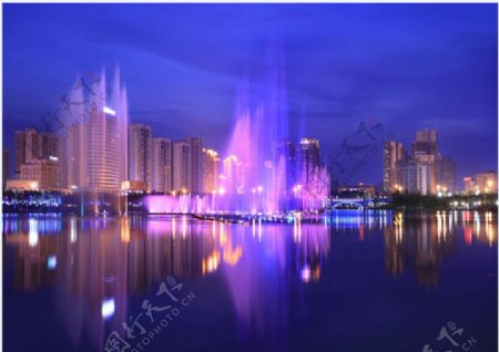 来宾水城喷泉图片