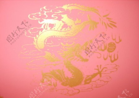中国龙普通印花液体壁纸图片