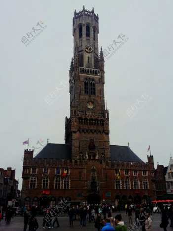 比利时广场钟楼图片