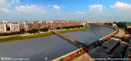 兴宁市宁江两岸风景图片