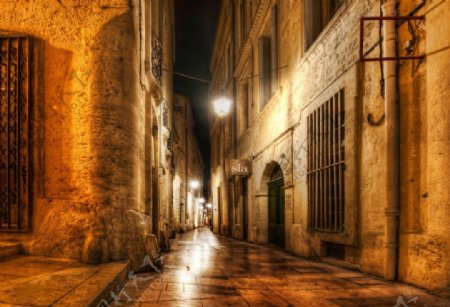 法国欧洲黑暗小巷图片