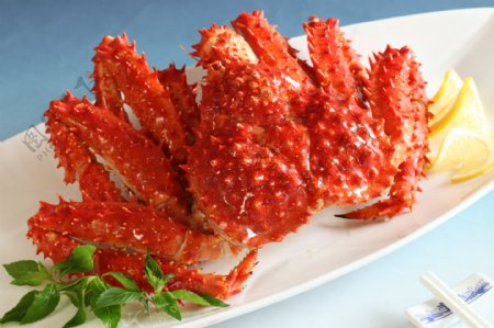 碳烤帝王蟹图片