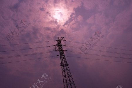 电线电线杆高压线工业电子电能源图片