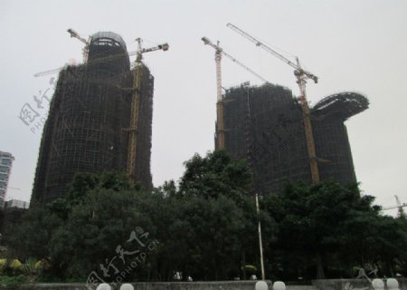 建设中的大厦图片