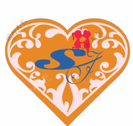 婚礼logo爱浪漫标志图片