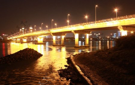 福州尤溪洲大桥夜景图片