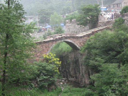 太行山的红石桥图片