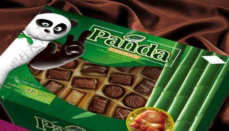 熊猫巧克力礼盒展开图图片