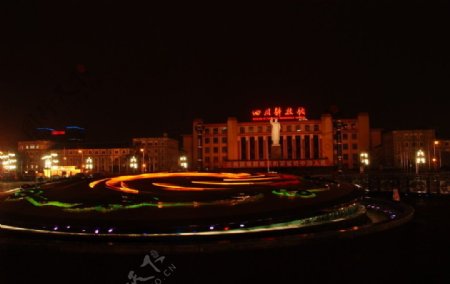 成都天府广场夜景图片