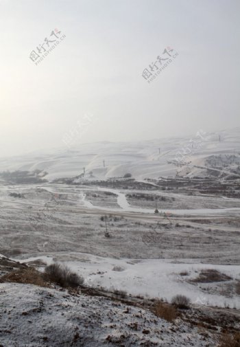沙漠雪景图片