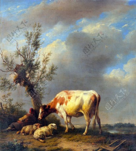 休息的牧羊人图片