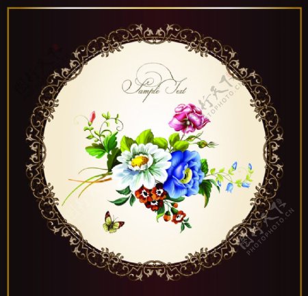 古典花卉插画艺术图片