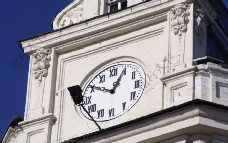 建筑上的钟表图片