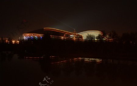 衡阳市体育馆夜景图片