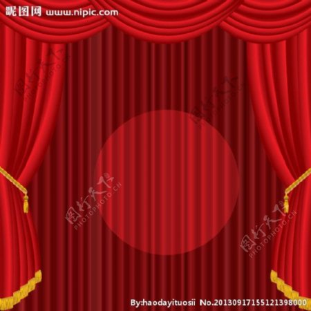 窗帘舞台红色背图片
