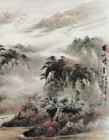 蜀山晴云图片