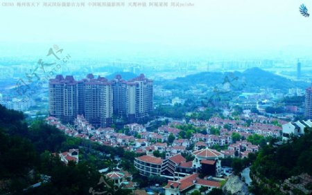 中国梅州客天下全景图片