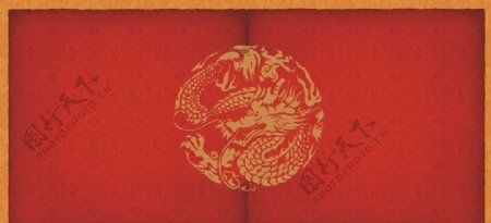 中国风红色封面图片