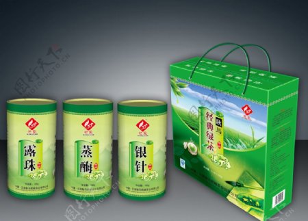 绿茶礼盒包装图片