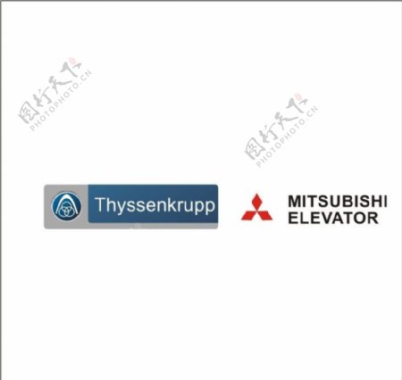 蒂森三菱电梯标志图片