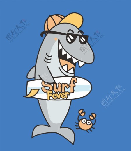 卡通鲨鱼图片