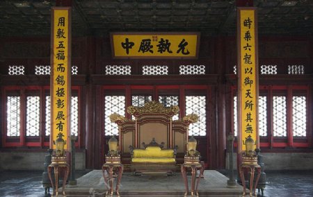 北京故宫中和殿宝座图片
