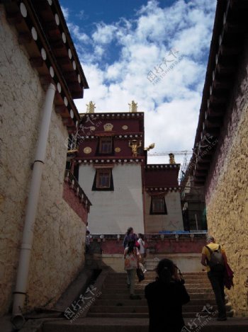 香格里拉松藏林寺图片