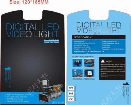 LED摄影灯彩卡设计图片