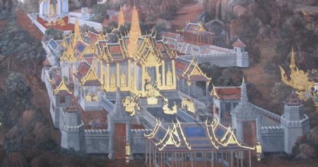 泰国皇宫玉佛寺壁画图片