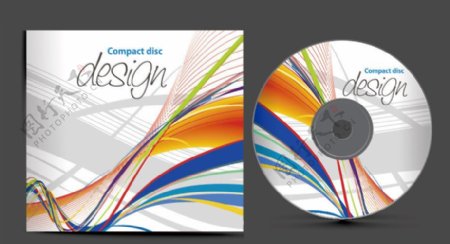 动感线条CD封面矢量素材图片