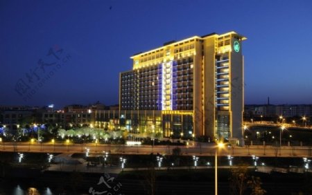 官房酒店夜景图片