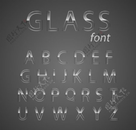 水晶玻璃字母图片