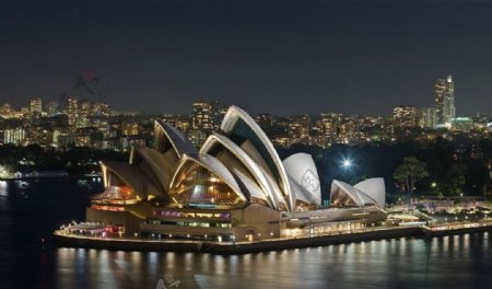 悉尼夜景图片