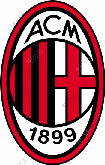 米兰足球俱乐部徽标图片