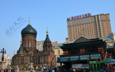 哈尔滨圣索菲亚大教堂广场图片