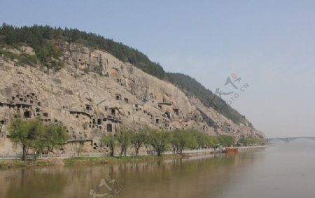 龙门石窟全景图片