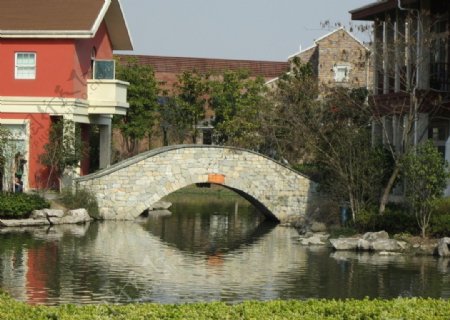 公园石拱桥图片