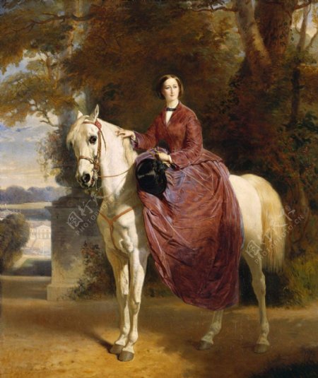 Eugenie皇后在马背上图片