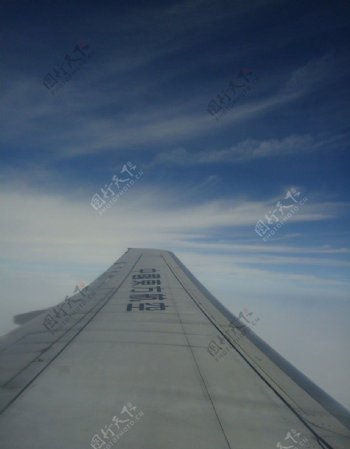 飞机窗外机翼图片