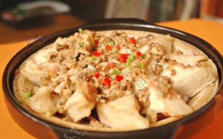 沙窝肉酱台湾豆腐煲图片