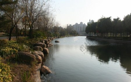 文华公园秋景图片