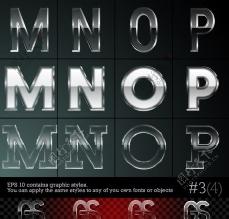 透明水晶玻璃字母拼音图片